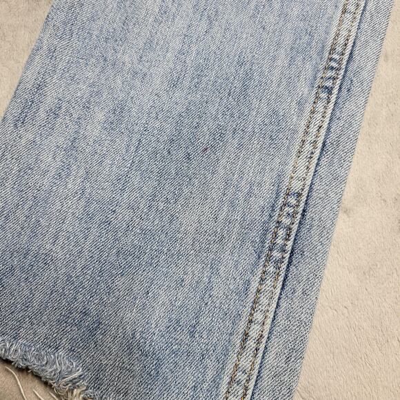 Vintage Gap Jeans Womens 4 Long Low Rise Light Wash Button Fly Raw Hem Y2K 00s - Picture 7 of 14